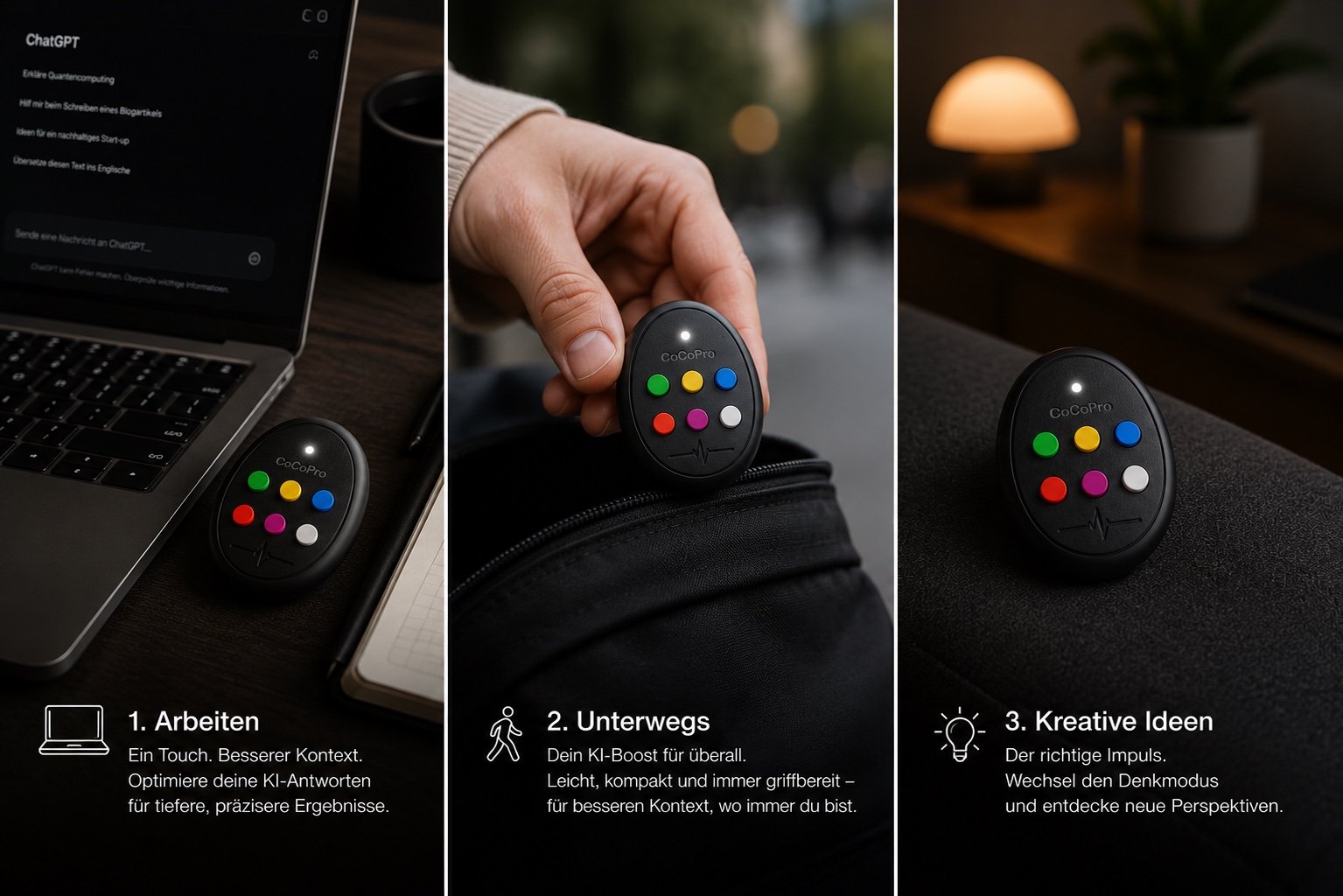 CoCoPro in den Usecases Arbeiten, Unterwegs und Kreative Ideen